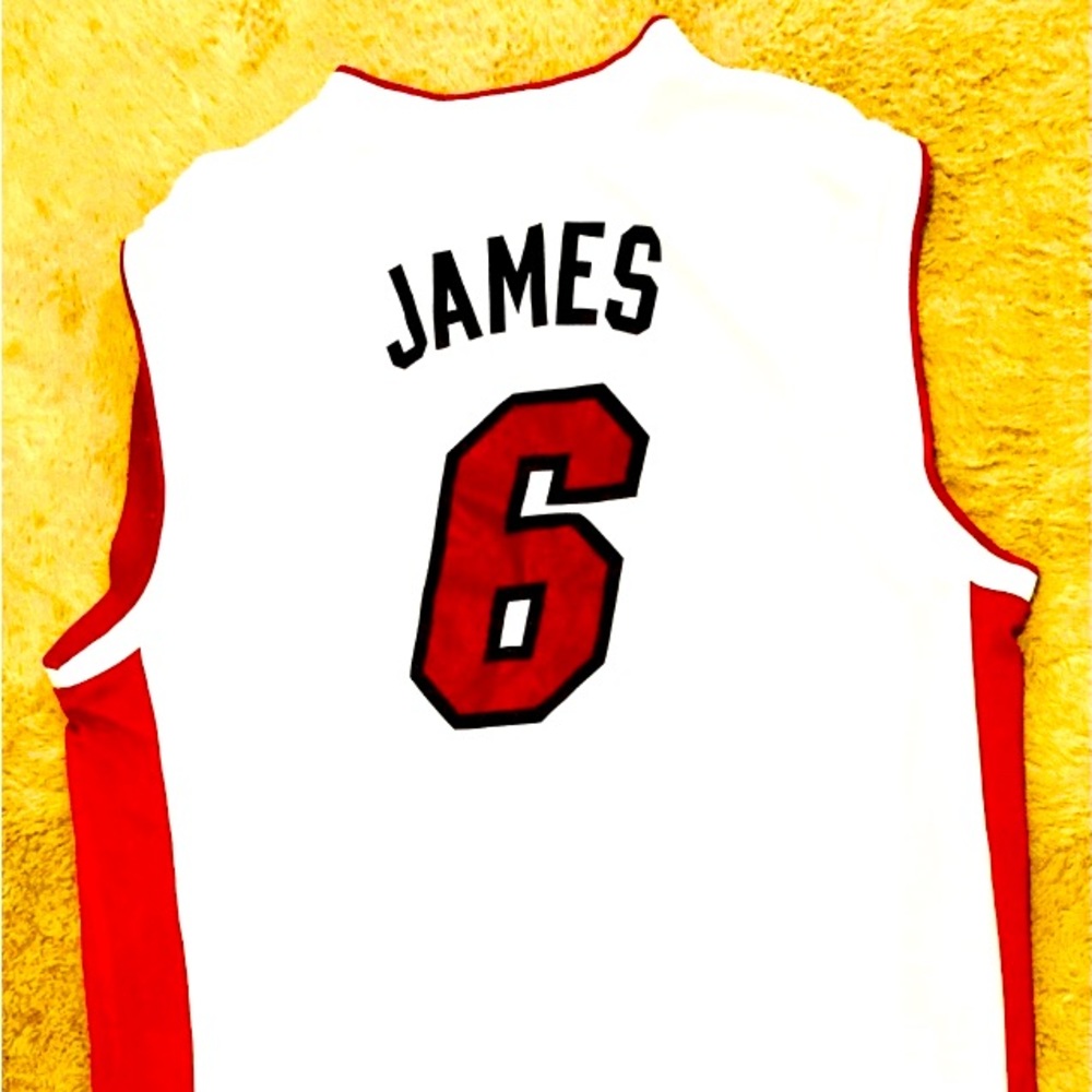 Adidas Men's Miami Heat Lebron James NBA Replica Jersey.